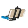 Bras Selfie bleu longueur: 22.5 à 100.5cm compatible IOS 4.0 / Android 3.0 Connexion port Jack / bouton phot