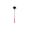 Bras Selfie fushia longueur: 22.5 à 100.5cm compatible IOS 4.0 / Android 3.0 Connexion port Jack / bouton phot