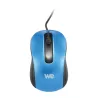 Souris filaire WE 1200DPI , USB, longeur câble 1.5m finition métalliq bleue