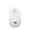 Souris filaire WE 1200DPI , USB, longeur câble 1.5m finition métallique blanche