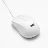 Souris filaire WE 1200DPI , USB, longeur câble 1.5m finition métallique blanche