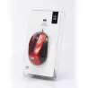 Souris filaire WE 1200DPI , USB, longeur câble 1.5m finition métallique Bordeaux