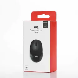 Souris sans fil optique WE - Nano Dongle USB - connexion 2.4 GHz - 800/1200/1600 DPI, couleur noire