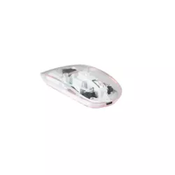 Souris WE sans-fil, double connexion BT et 2.4GHz en USB-C, DPI réglable 800-1200-1600, batterie rechargeable, blanc