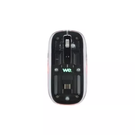 Souris WE sans-fil, double connexion BT et 2.4GHz en USB-C, DPI réglable 800-1200-1600, batterie rechargeable, noir