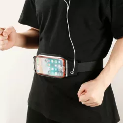 WE Ceinture de sport UNIVERSELLE de 4'' à 6.5'': Avec fenêtre tactile - Ceinture ajustable - Avec compartiment pour rangement…