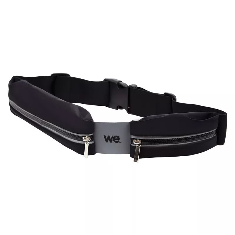Ceinture sport noire en Lycra Waterpoof, double poche Universel jusqu'à smartphone 5.7'