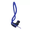 Ecouteurs sport filaire Bleu Arceau tour de cou toucher doux Microphone intégré bouton on off