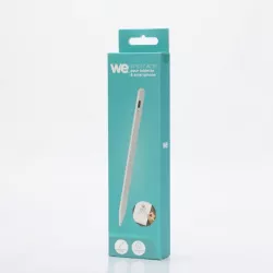 WE Stylet actif universel pour tablette/PC/smartphone - pointe 1.65mm - batterie 130 mAh - coloris blanc - USB-C - Coté plat…