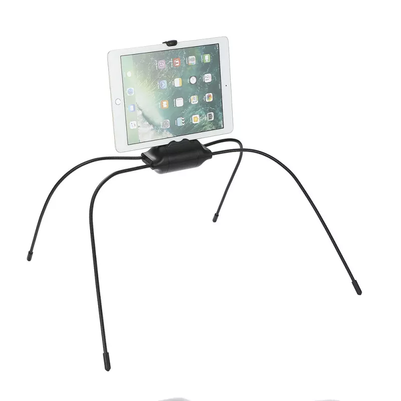 Support de tablette WE pour lit, canapé, voiture ou autre surface inégale. Flexible et pliable pour une taille compacte. Noir.