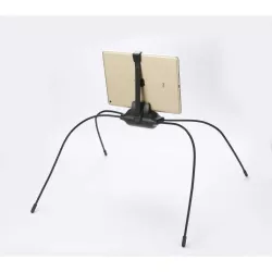 Support de tablette WE pour lit, canapé, voiture ou autre surface inégale. Flexible et pliable pour une taille compacte. Noir.