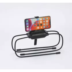 Support de tablette WE pour lit, canapé, voiture ou autre surface inégale. Flexible et pliable pour une taille compacte. Noir.