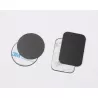 Pack de 2 Plaques métalliques - Fixation magnétique de support voiture - Noir