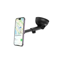 WE Support voiture universel pour smartphones : Fixation ventouse pare-brise / tableau de bord extensible + fixation grille…
