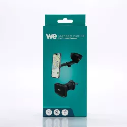 WE Support voiture universel pour smartphones : Fixation ventouse pare-brise / tableau de bord extensible + fixation grille…