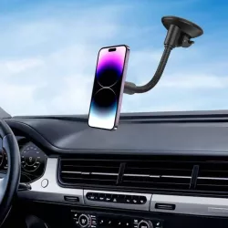 WE Support voiture universel pour smartphones : Fixation ventouse tableau de bord + pare-brise - support aimanté - col de…
