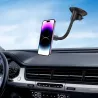 WE Support voiture universel pour smartphones : Fixation ventouse tableau de bord + pare-brise - support aimanté - col de…