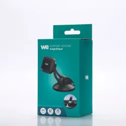 WE Support voiture universel pour smartphones : Fixation ventouse tableau de bord - support aimanté - Rotatif 360°
