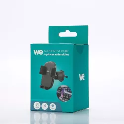 WE Support voiture universel pour smartphones : Fixation grille d'aération - Système pince avec 3 points de maintiens…