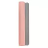 Tapis de souris XXL en PU réversible, rose et gris.