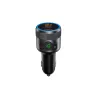 Transmetteur FM Bluetooth V5.1 avec port USB (QC 3.0 18W) et USB-C (PD24W) , finition métallique