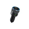 Transmetteur FM Bluetooth V5.1 avec port USB (QC 3.0 18W) et USB-C (PD24W) , finition métallique
