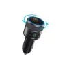 Transmetteur FM Bluetooth V5.1 avec port USB (QC 3.0 18W) et USB-C (PD24W) , finition métallique
