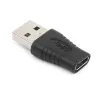 WE Adaptateur USB-C femelle/USB mâle - USB 3.2 gen 1 - Transferts 5Gbps - Charge 9V/2A - coloris noir