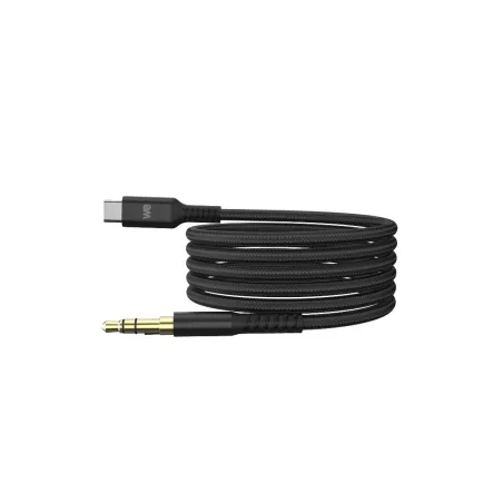 Câble USB-C/Jack Mâle 1.20m Nylon tressé noir