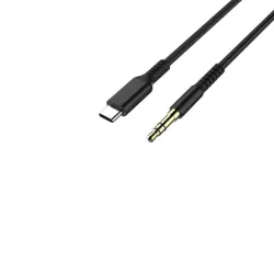 Câble USB-C/Jack Mâle 1.20m Nylon tressé noir