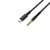 Câble USB-C/Jack Mâle 1.20m Nylon tressé noir