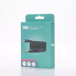 Câble USB-C/Jack Mâle 1.20m Nylon tressé noir