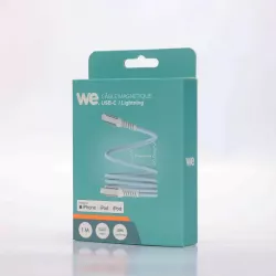 Câble USB-C/Lightning magnétique, USB2,0 - 9V/3A/27W, 1mètre bleu