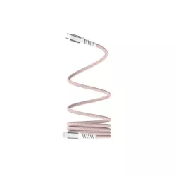 Câble USB-C /Lightning magnétique, USB2,0 - 9V/3A/27W, 1mètre rose