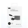 Câble USB-C/Lightning nylon tressé 1m - noir & blanc Charge rapide Connecteurs en métal