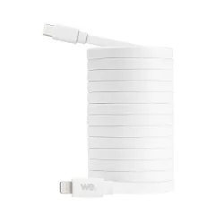 WE Câble USB-C/Lightning mâle/mâle plat 2m - blanc