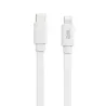 WE Câble USB-C/Lightning mâle/mâle plat 2m - blanc