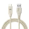 Câble USB-C/USB A biosourcé avec 30% de matières recyclées - 1m - Packaging écoconçu