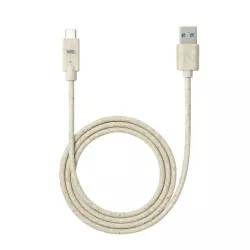 Câble USB-C/USB A biosourcé avec 30% de matières recyclées - 1m - Packaging écoconçu