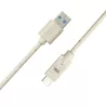 Câble USB-C/USB A biosourcé avec 30% de matières recyclées - 1m - Packaging écoconçu
