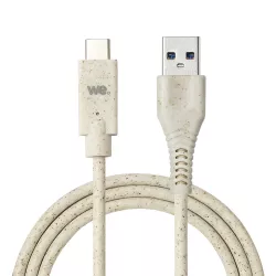 Câble USB-C/USB A biosourcé avec 30% de matières recyclées - 2m - Packaging écoconçu