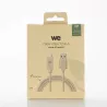 Câble USB-C/USB A biosourcé avec 30% de matières recyclées - 2m - Packaging écoconçu