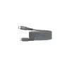 Câble USB-C/USB-C mâle/mâle 1m - charge 60W (3A/20V) USB 2.0 avec cordon en nylon + kevlar 400D - anthracite