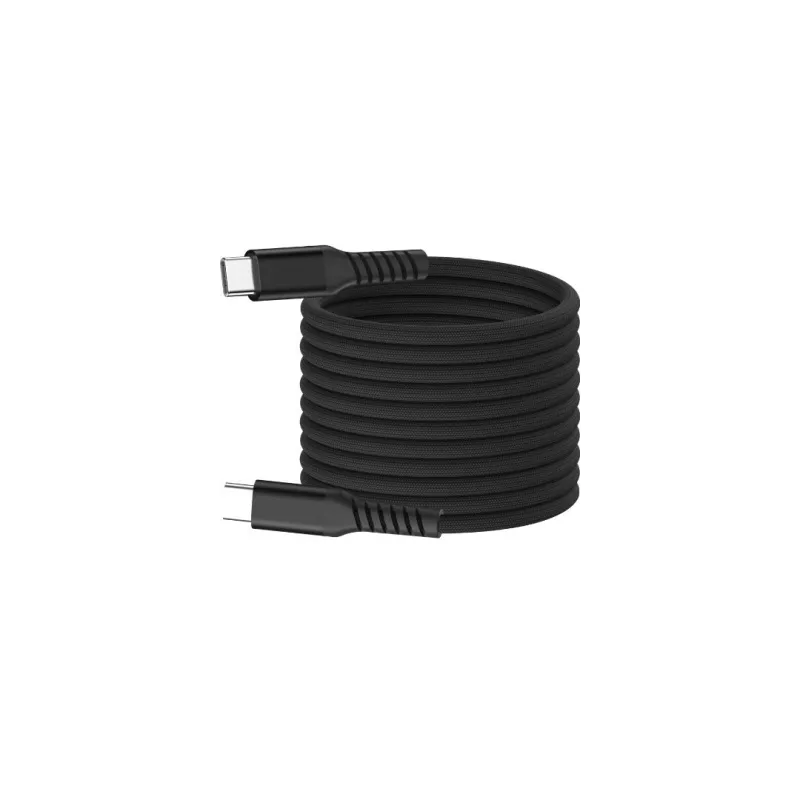 Câble USB-C/USB-C magnétique, USB2,0 - 20V/3A/60W, 2 mètres Noir
