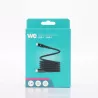 Câble USB-C/USB-C magnétique, USB2,0 - 20V/3A/60W, 2 mètres Noir