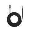 WE Câble USB-C mâle/USB-C mâle/mâle en nylon tressé 2m - USB 3.2 gen 1 - 3A - noir et blanc