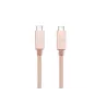 Câble USB-C mâle/USB-C mâle nylon 2 m - USB 3.1 - or rose très resistant - grande longueur