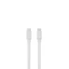 Câble USB-C mâle/USB-C mâle plat 1 m - Charge 60W (3A/20V) - USB 2.0 - blanc - ne s'emmêle pas