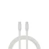 Câble USB-C mâle/USB-C mâle plat 1 m - Charge 60W (3A/20V) - USB 2.0 - blanc - ne s'emmêle pas