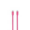 Câble USB-C mâle/USB-C mâle plat 1 m - Charge 60W (3A/20V) - USB 2.0 - fuchshia - ne s'emmêle pas